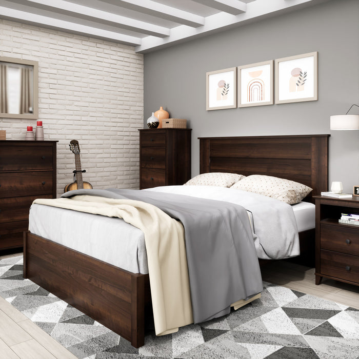 Yaletown 2-Drawer Tall Nightstand - Espresso