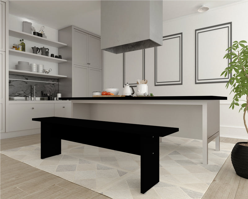 Manhattan Comfort Nomad 67.91\" Modern Dining Bench - Black