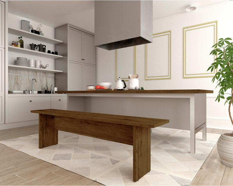 Manhattan Comfort Nomad 67.91\" Rustic Country Dining Bench - Natural