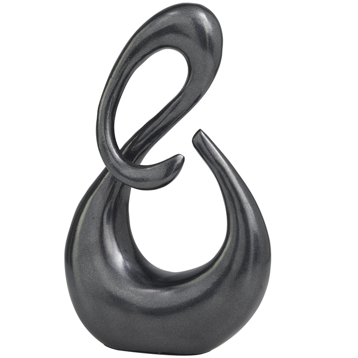 Metal 12\" Knot Sculpture - Black