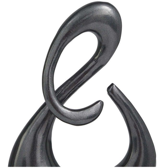 Metal 12\" Knot Sculpture - Black