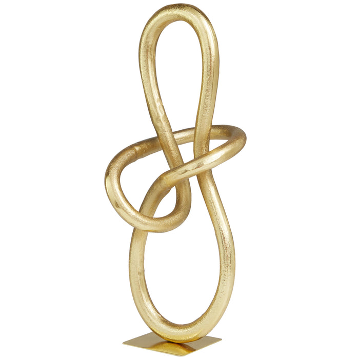 Metal 15\" Knot Sculpture - Gold