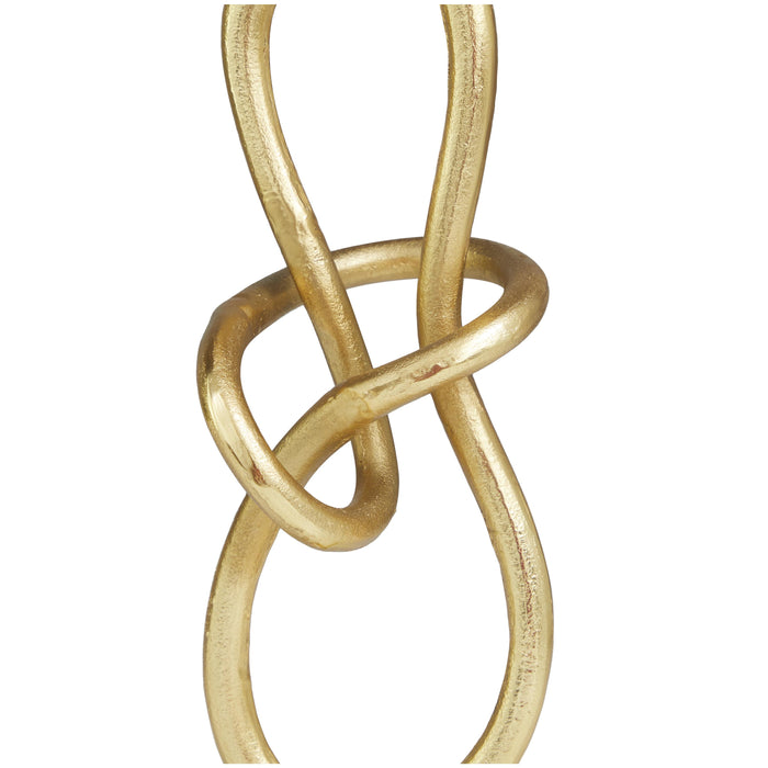 Metal 15\" Knot Sculpture - Gold