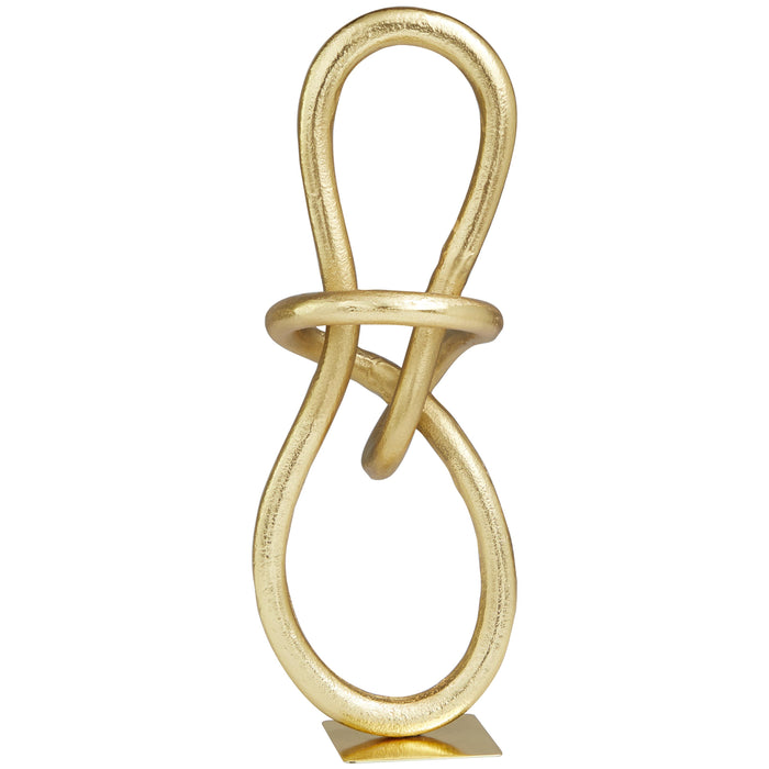 Metal 15\" Knot Sculpture - Gold