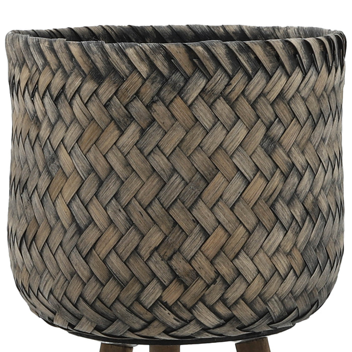 Bamboo Planter on Stand - Set of 2