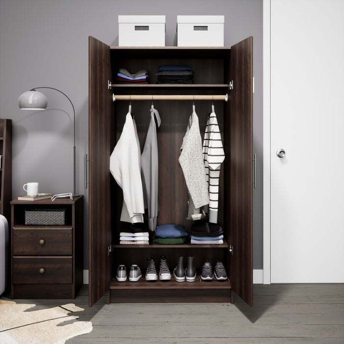 Elite 32\" Wardrobe Cabinet - Espresso