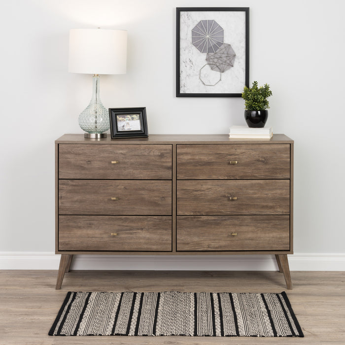 Milo 6-Drawer Dresser - Drifted Grey