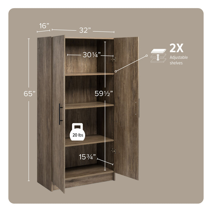 Elite 32\" Storage Cabinet - Drifted Grey