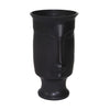 Ceramic 11\" Face Vase with Base - Black