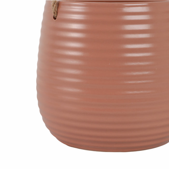 Ceramic 6\" Hanging Planter - Dusty Rose
