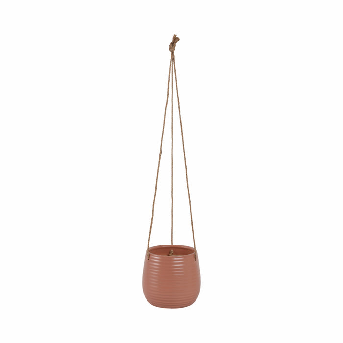 Ceramic 6\" Hanging Planter - Dusty Rose