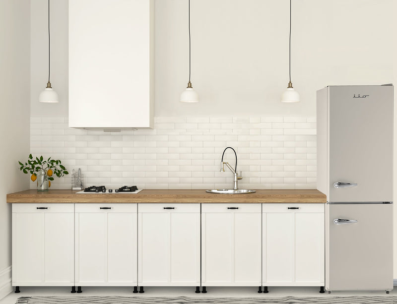 iio 11 Cu. Ft. Bottom-Freezer Retro Refrigerator - ALBR1372W-R