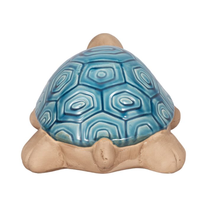 Ceramic 13\" Tortoise - Turquoise