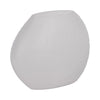 Glass 8\" Textured Vase - Frosted White
