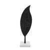 Metal 19\" Leaf Table Decor - Black