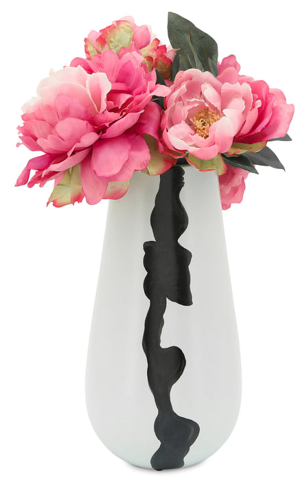 White 12\" Ceramic Modern Vase