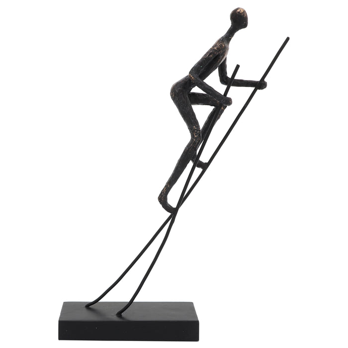 Resin 15\" Man on Stilts - Bronze