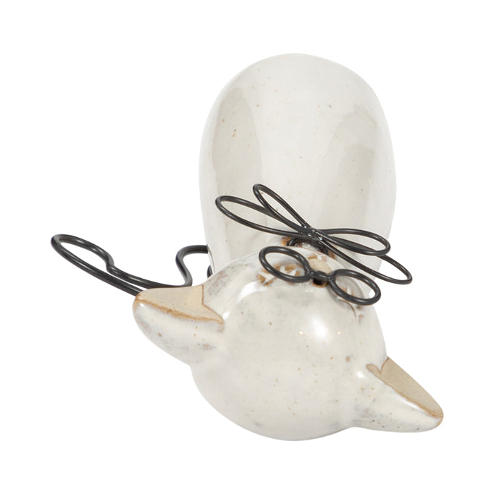 Ceramic 7\" Cat - Beige