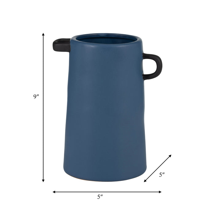 Ceramic 9\" Vase - Blue