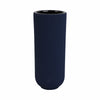 Ceramic 11\" Ridged Vase - Navy