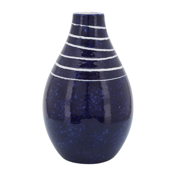 Ceramic 10\" Primeval Vase - Blue