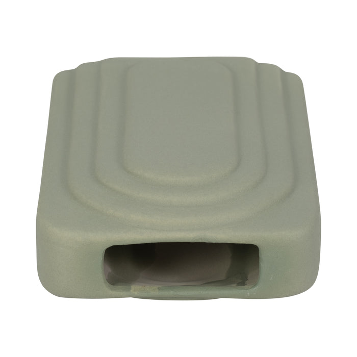 Dolomite 7\" Rectangular Vase - Dark Sage