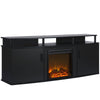 Ameriwood Home Carson Electric Fireplace TV Console for TVs up to 70\" - Black