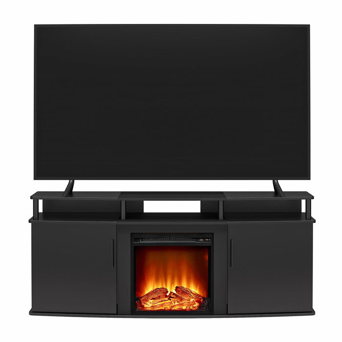 Ameriwood Home Carson Electric Fireplace TV Console for TVs up to 70\" - Black