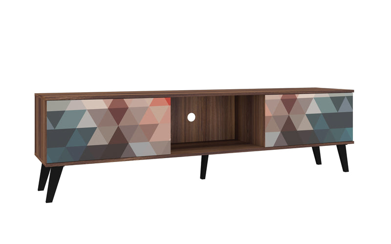 Manhattan Comfort Doyers 70.87\" Mid-Century Modern TV Stand - Multi-Colour