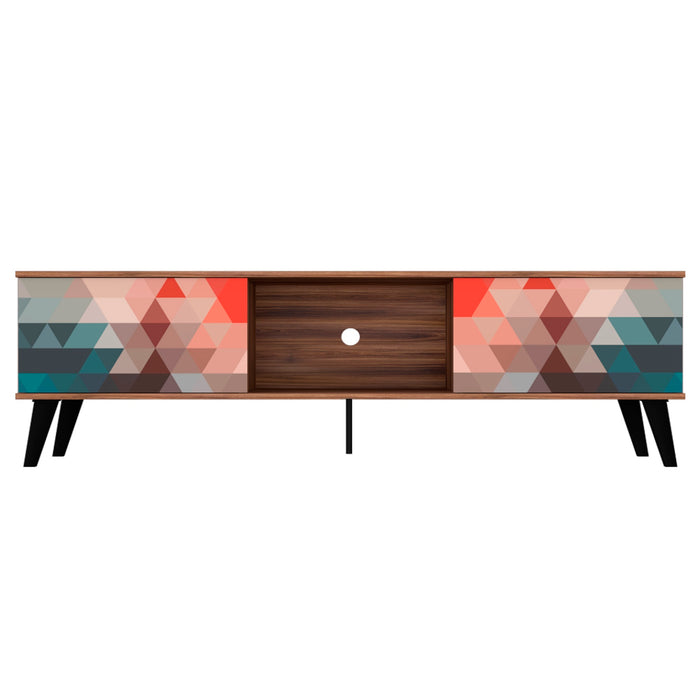 Manhattan Comfort Doyers 70.87\" Mid-Century Modern TV Stand - Multi-Colour