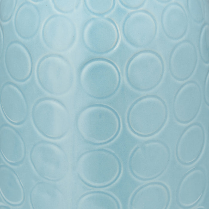 Ceramic 16\" Circles Vase - Aqua Haze