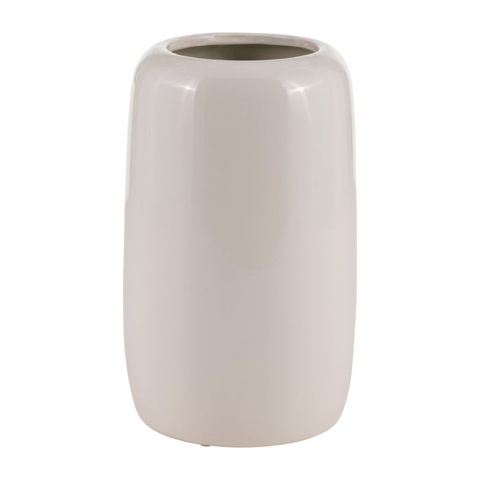 Ceramic 8\" Flower Bunch Vase - Ivory