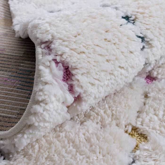 Lola Lattice Shag Area Rug - 2'7\" x 8'