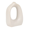 Stoneware 11\" Curvy Cut-Out Vase - White