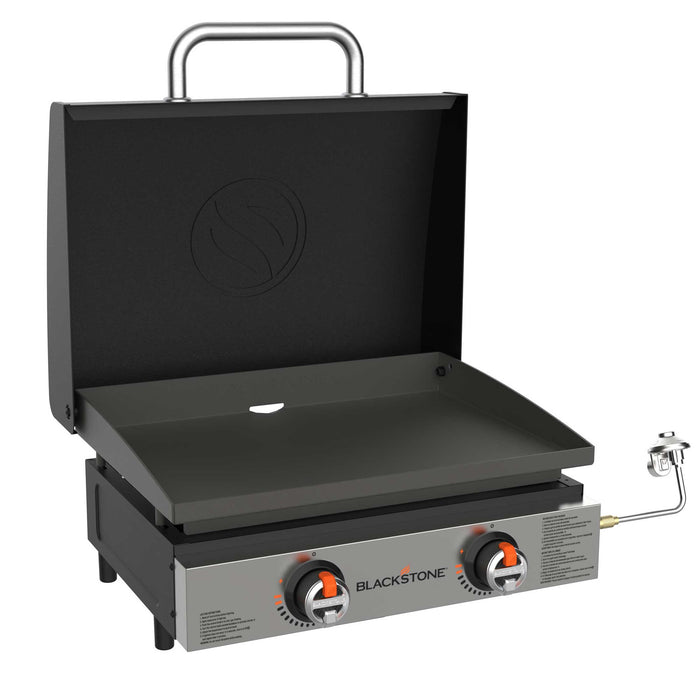 Blackstone 22\" Tabletop Griddle Stainless Steel with Hood - 1813