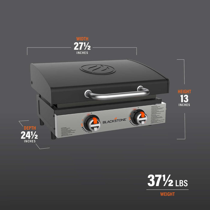 Blackstone 22\" Tabletop Griddle Stainless Steel with Hood - 1813