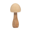 Wood 8\" Coned Mushroom - Ivory
