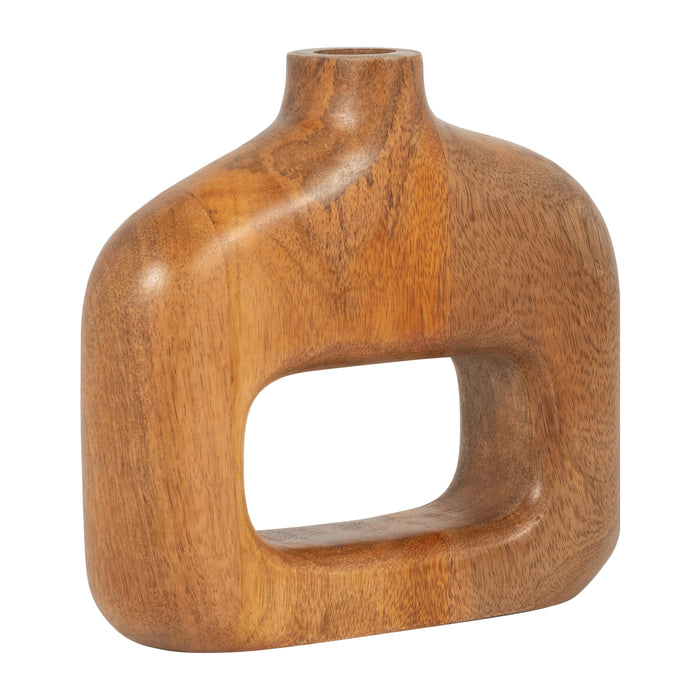 Wood 6\" Coned Mushroom - Burnt Orange