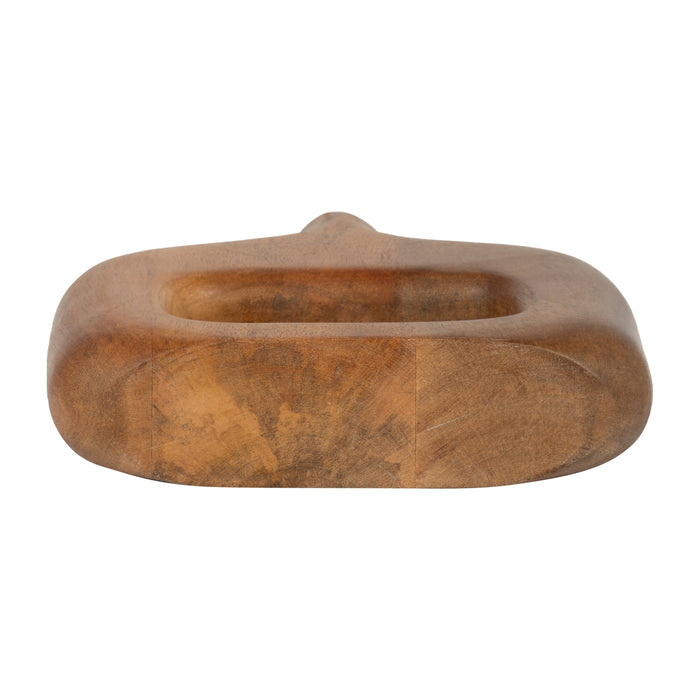 Wood 6\" Coned Mushroom - Burnt Orange