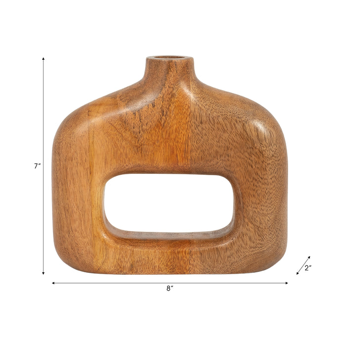 Wood 6\" Coned Mushroom - Burnt Orange
