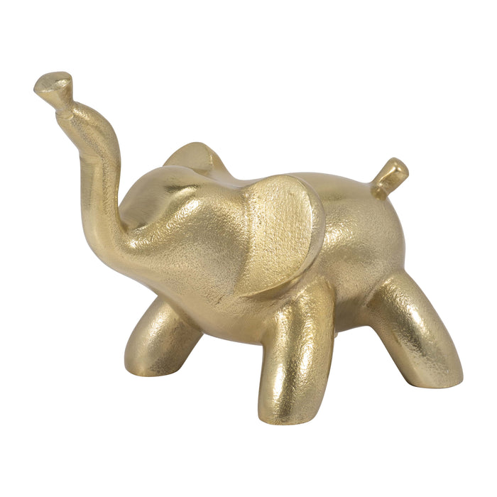 Metal 6\" Decorative Balloon Elephant - Gold