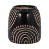 Ceramic 6\" Tribal Arch Vase - Black and Tan