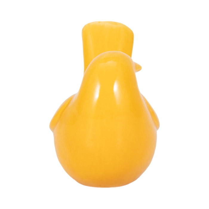 Ceramic 5\" Side View Bird - Mustard