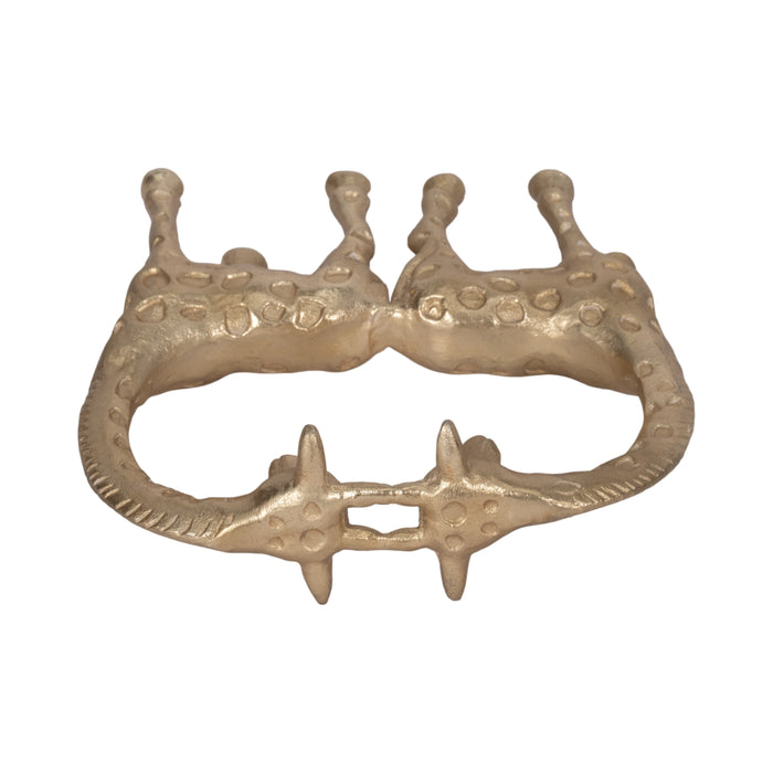 Metal 10\" Giraffe Couple - Gold
