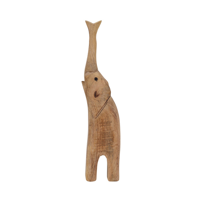 Mango Wood 15\" Elephant - Brown