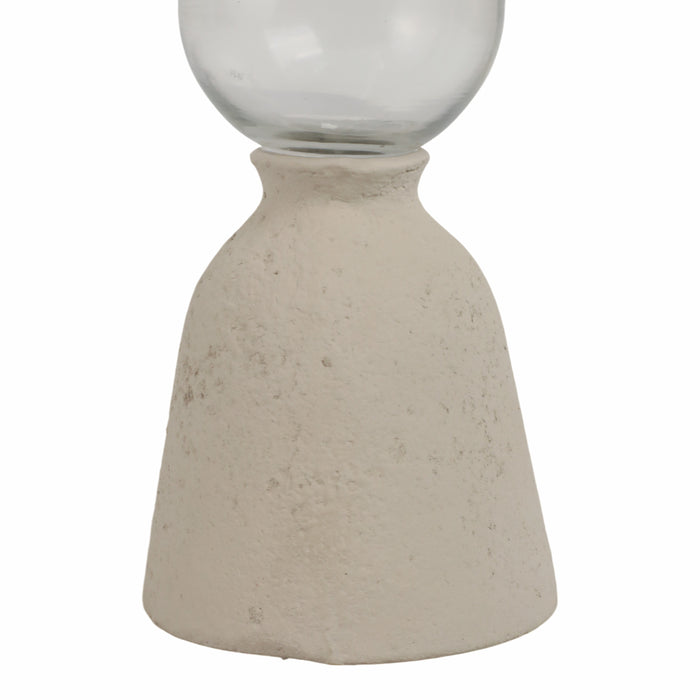 Ecomix Glass 9\" Vase - Ivory