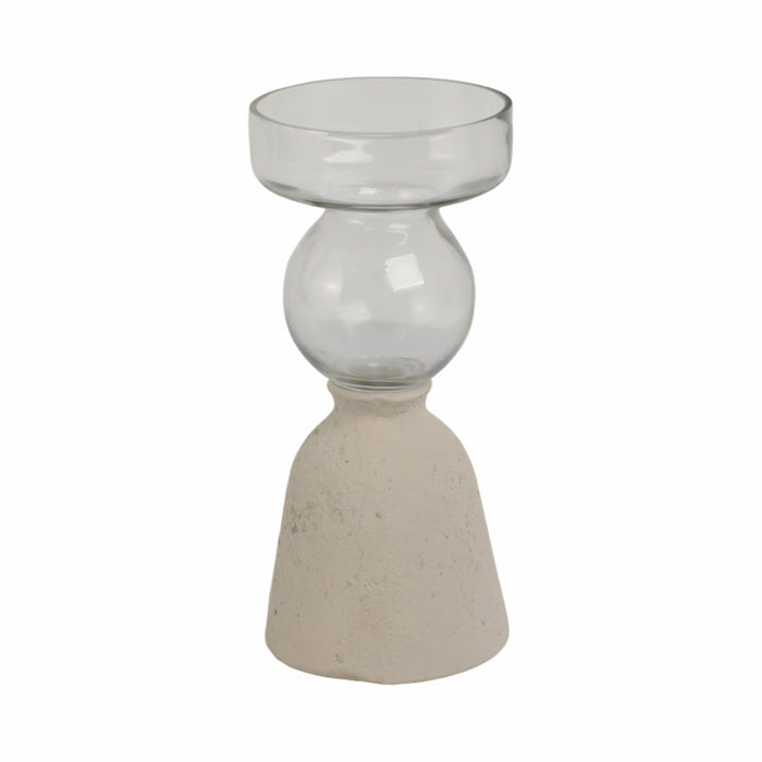Ecomix Glass 9\" Vase - Ivory