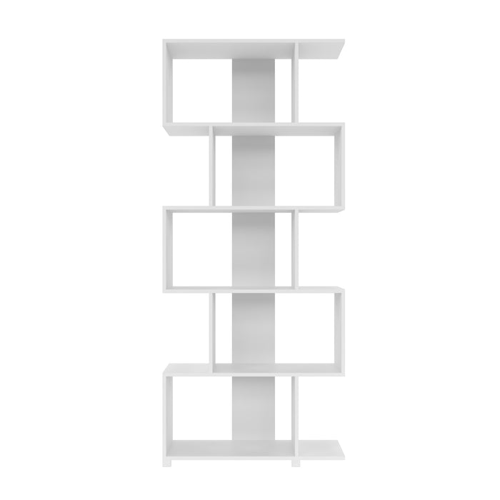 Manhattan Comfort Charming Petrolina Z Bookcase with 5 Shelves - White
