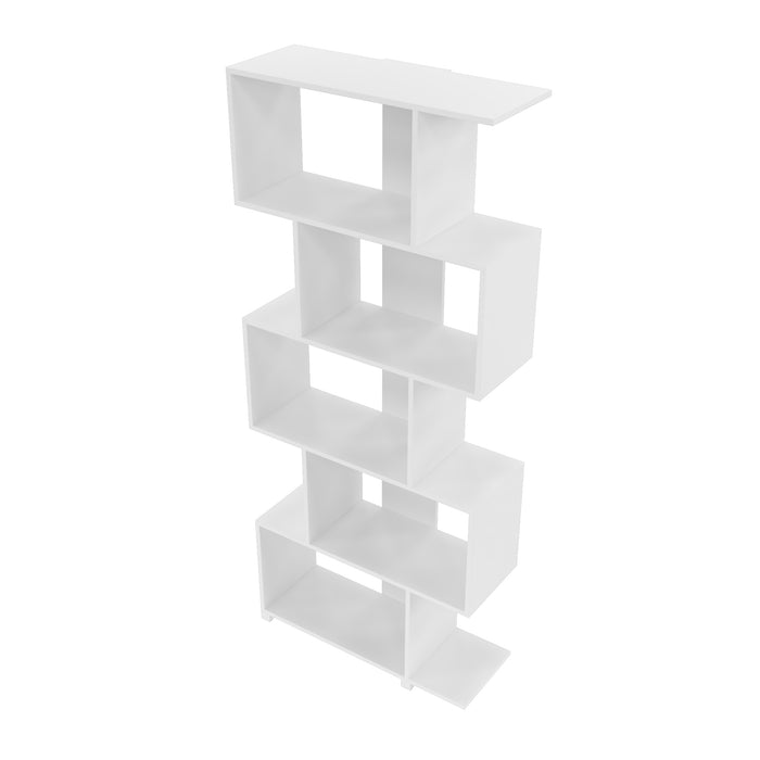 Manhattan Comfort Charming Petrolina Z Bookcase with 5 Shelves - White