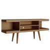 Manhattan Comfort Utopia 53.14\" TV Stand with Splayed Wooden Legs & 4 Shelves - Maple Cream